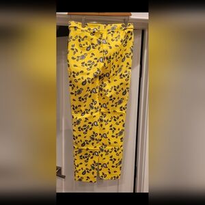 Yellow and blue cropped pants